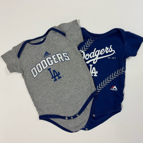adidas Other - adidas Dodgers Kids Bodysuits in Gray and Navy